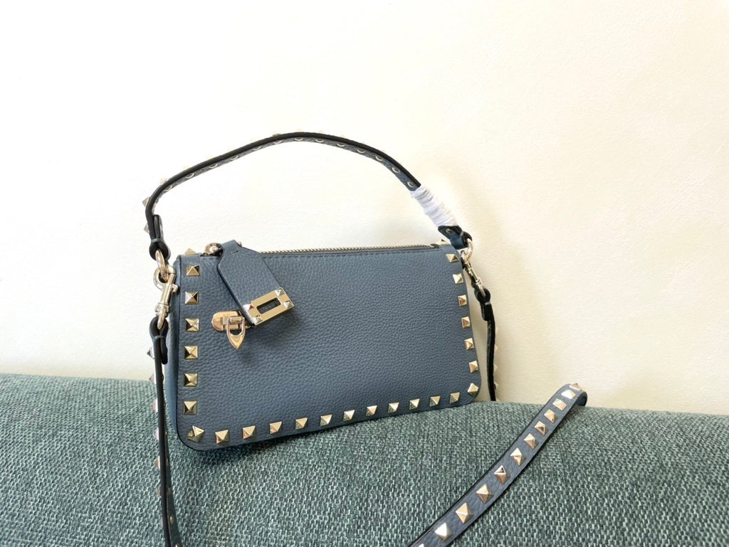 VALENTINO Garavani Rockstud Calfskin Top Handle Crossbody Bag