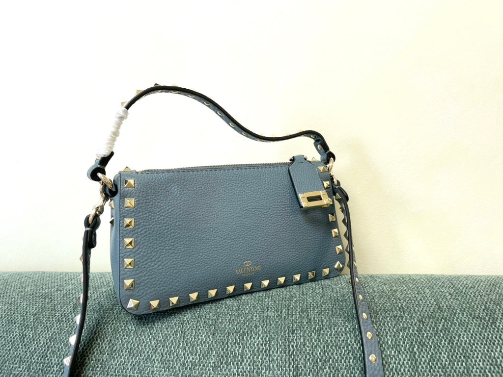 VALENTINO Garavani Rockstud Calfskin Top Handle Crossbody Bag