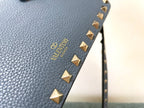 VALENTINO Garavani Rockstud Calfskin Top Handle Crossbody Bag