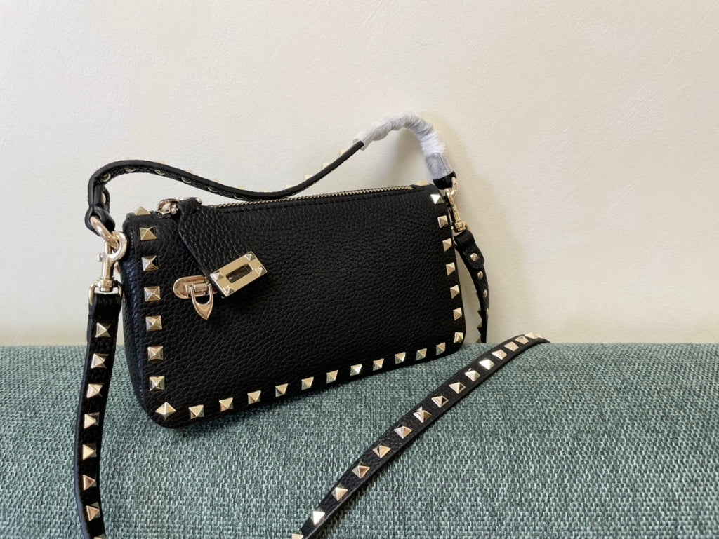 VALENTINO Garavani Rockstud Calfskin Top Handle Crossbody Bag