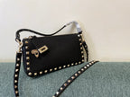 VALENTINO Garavani Rockstud Calfskin Top Handle Crossbody Bag