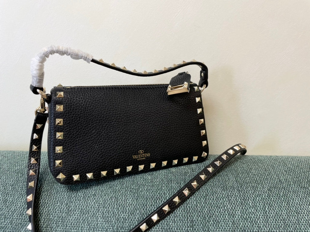 VALENTINO Garavani Rockstud Calfskin Top Handle Crossbody Bag