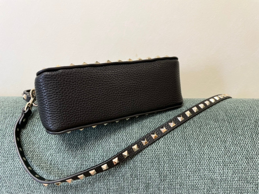 VALENTINO Garavani Rockstud Calfskin Top Handle Crossbody Bag
