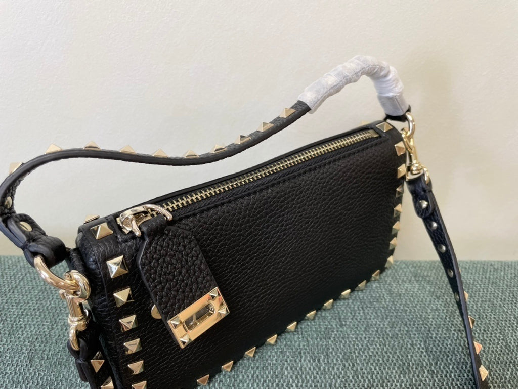 VALENTINO Garavani Rockstud Calfskin Top Handle Crossbody Bag