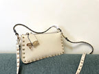 VALENTINO Garavani Rockstud Calfskin Top Handle Crossbody Bag