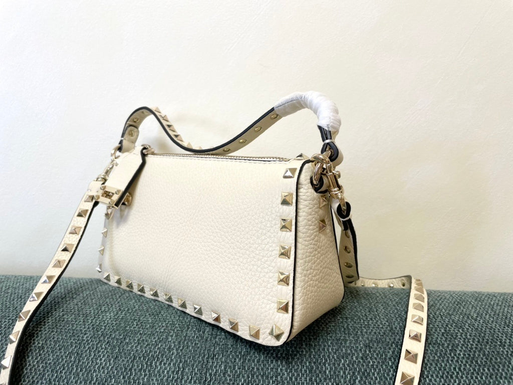 VALENTINO Garavani Rockstud Calfskin Top Handle Crossbody Bag