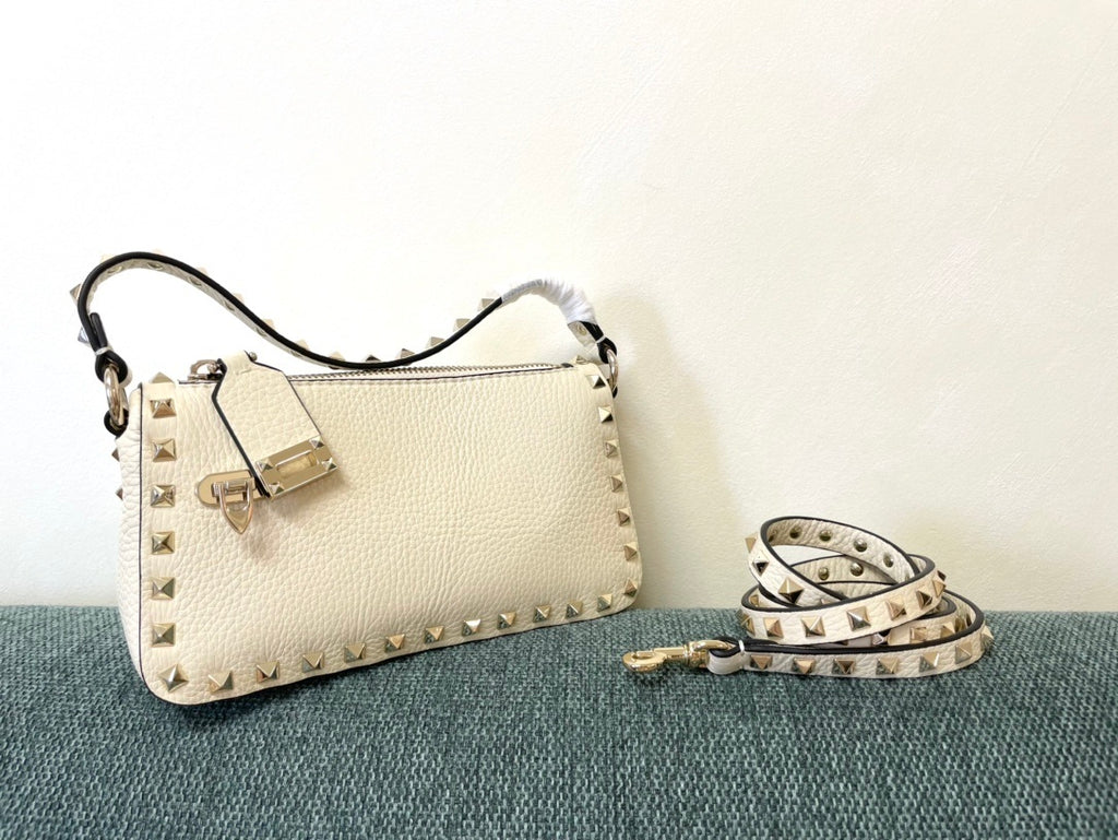 VALENTINO Garavani Rockstud Calfskin Top Handle Crossbody Bag