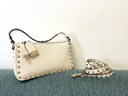 VALENTINO Garavani Rockstud Calfskin Top Handle Crossbody Bag