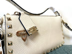 VALENTINO Garavani Rockstud Calfskin Top Handle Crossbody Bag
