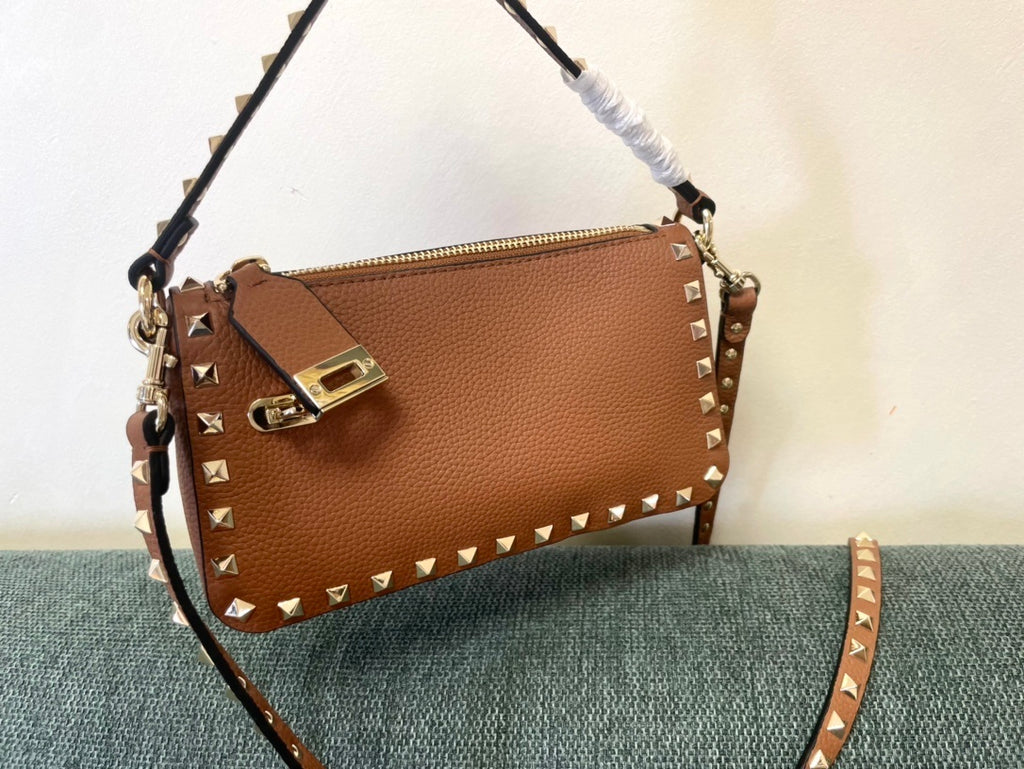 VALENTINO Garavani Rockstud Calfskin Top Handle Crossbody Bag