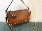VALENTINO Garavani Rockstud Calfskin Top Handle Crossbody Bag