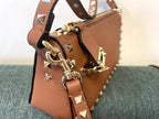 VALENTINO Garavani Rockstud Calfskin Top Handle Crossbody Bag