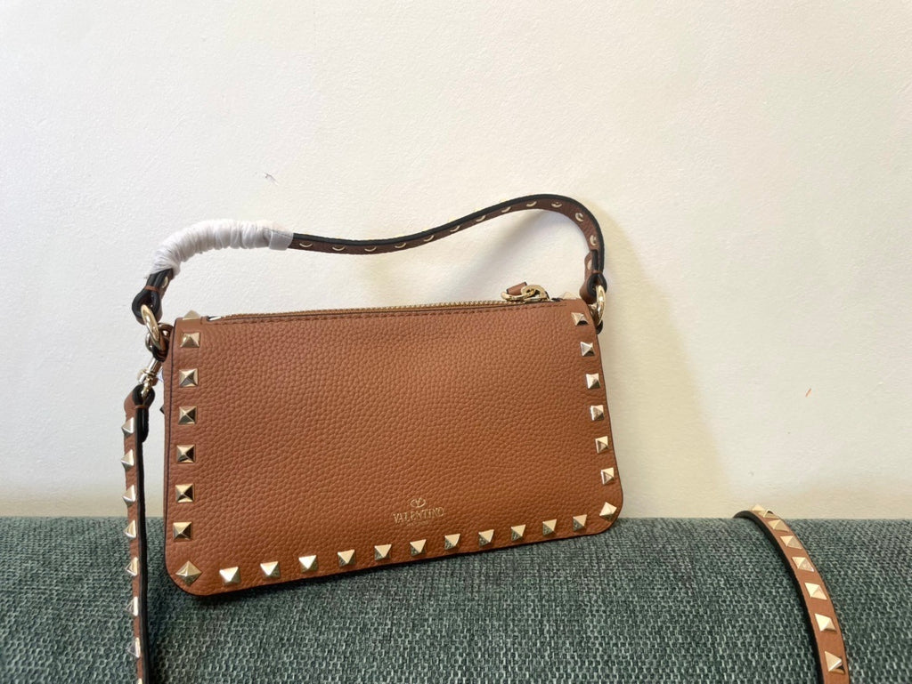 VALENTINO Garavani Rockstud Calfskin Top Handle Crossbody Bag