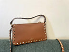 VALENTINO Garavani Rockstud Calfskin Top Handle Crossbody Bag