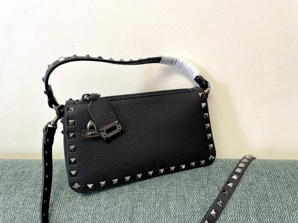 VALENTINO Garavani Rockstud Calfskin Top Handle Crossbody Bag