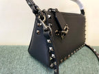 VALENTINO Garavani Rockstud Calfskin Top Handle Crossbody Bag