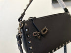 VALENTINO Garavani Rockstud Calfskin Top Handle Crossbody Bag