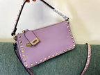VALENTINO Garavani Rockstud Calfskin Top Handle Crossbody Bag