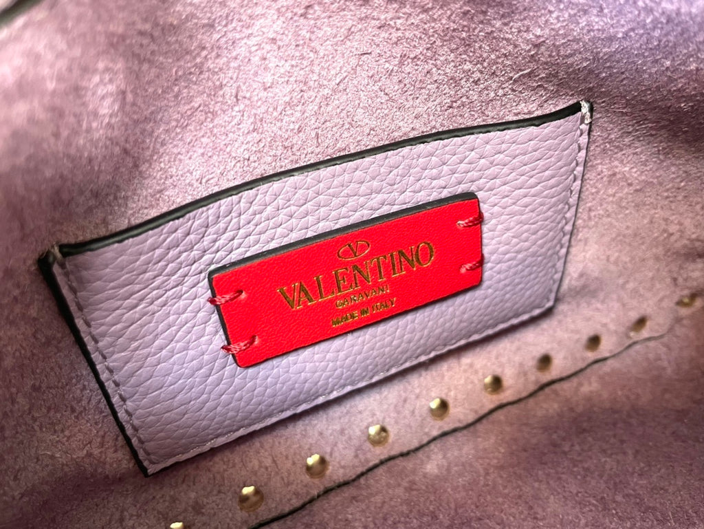 VALENTINO Garavani Rockstud Calfskin Top Handle Crossbody Bag