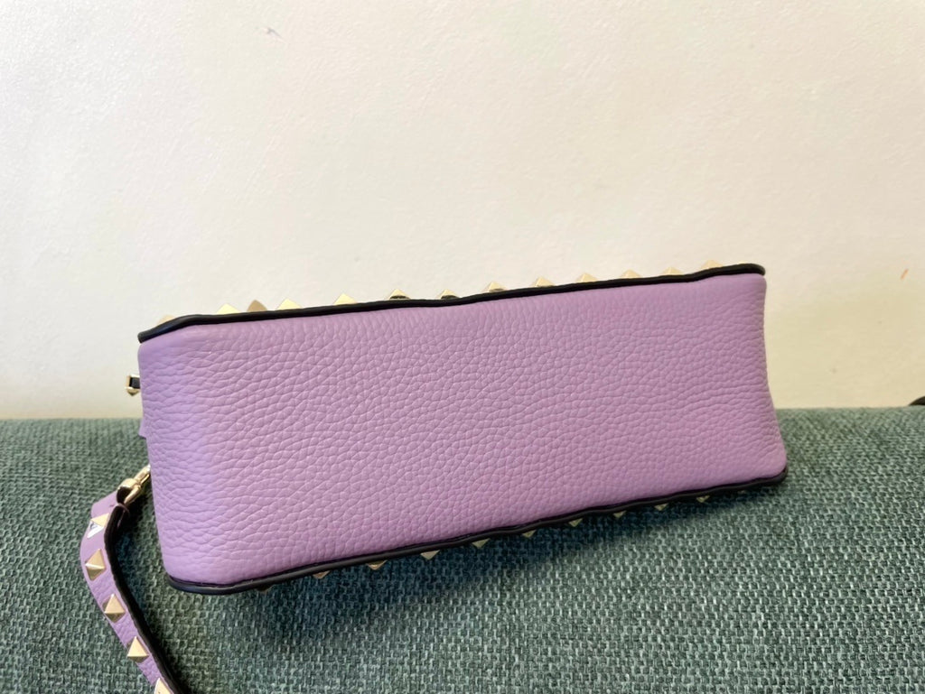 VALENTINO Garavani Rockstud Calfskin Top Handle Crossbody Bag
