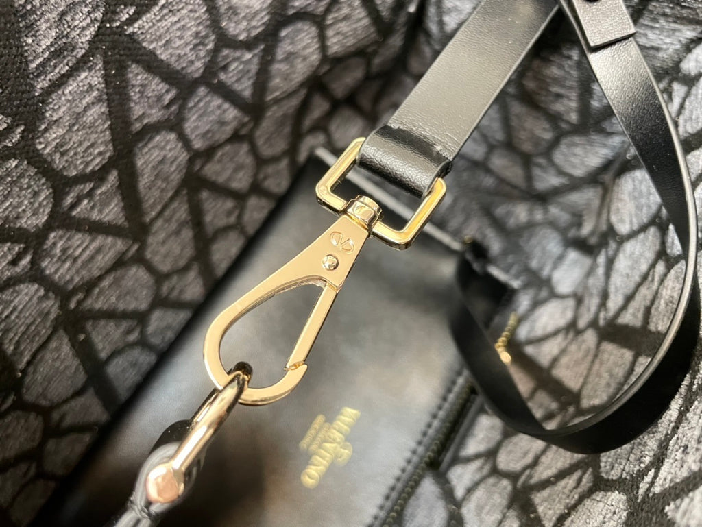 VALENTINO Garavani Embroidered Lambskin Tote Bag