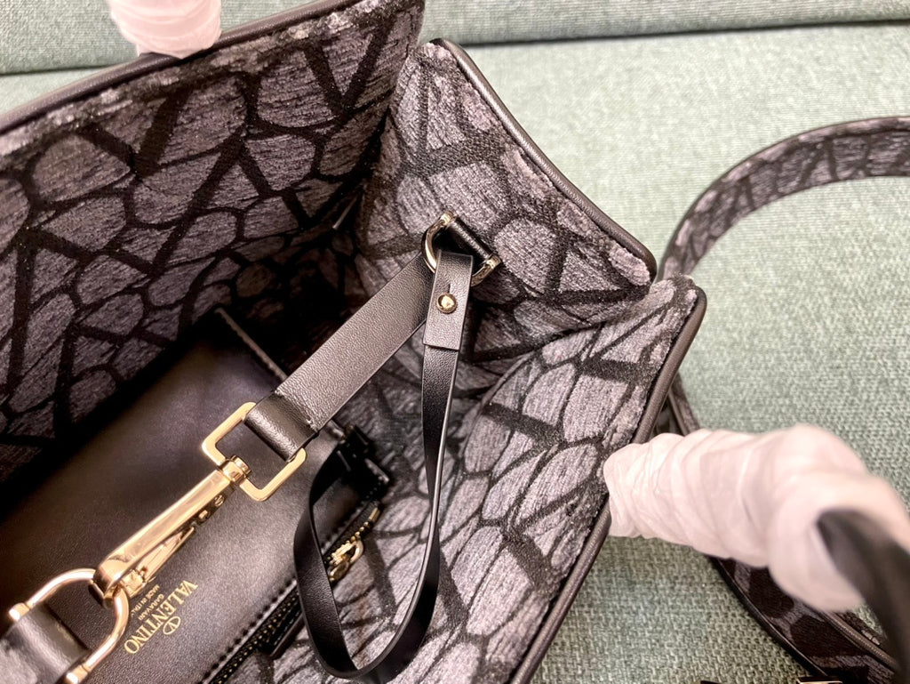 VALENTINO Garavani Embroidered Lambskin Tote Bag