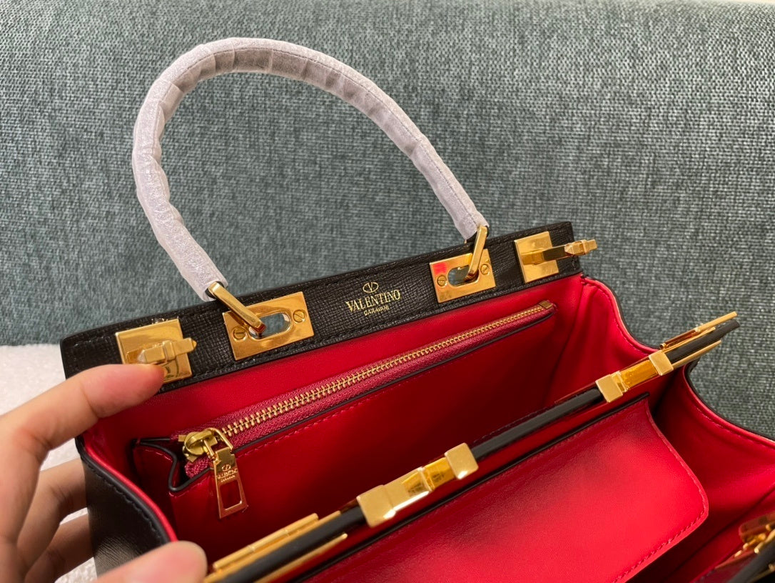 VALENTINO Garavani Rockstud Alcove Calfskin Bag