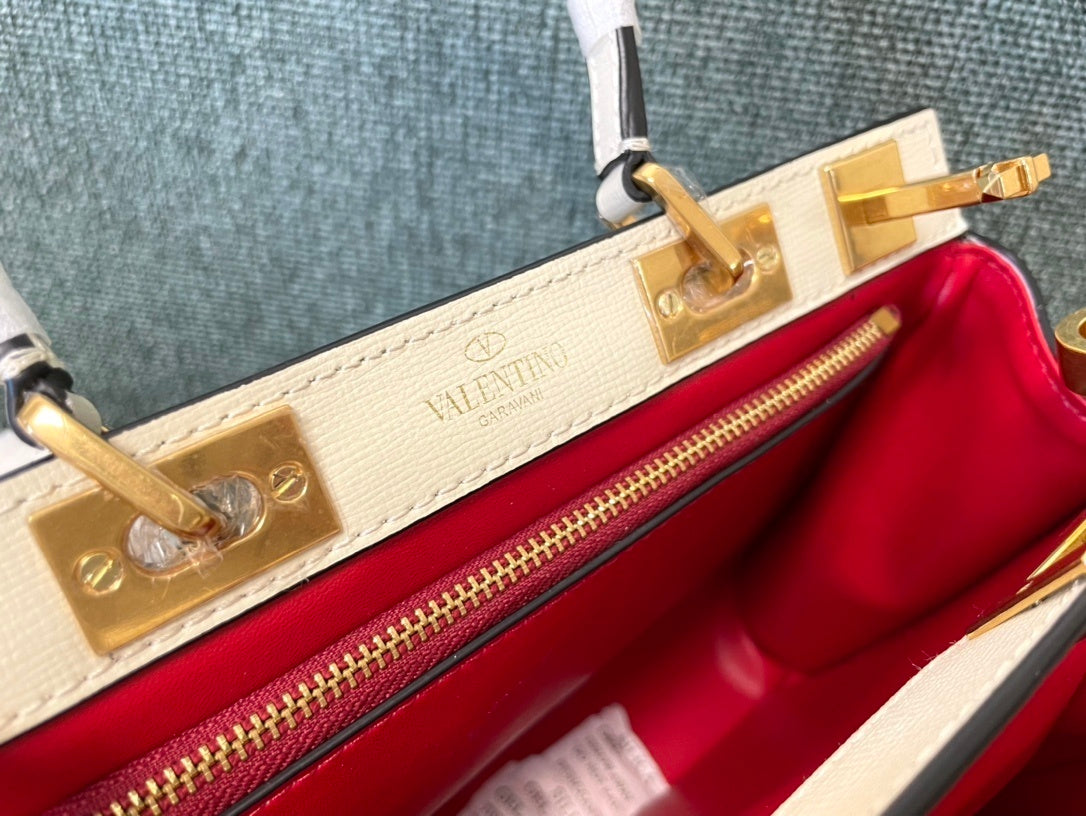 VALENTINO Garavani Rockstud Alcove Calfskin Bag