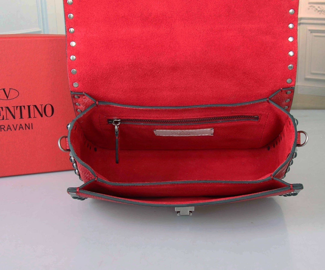 VALENTINO Accordion Calfskin Shoulder Bag