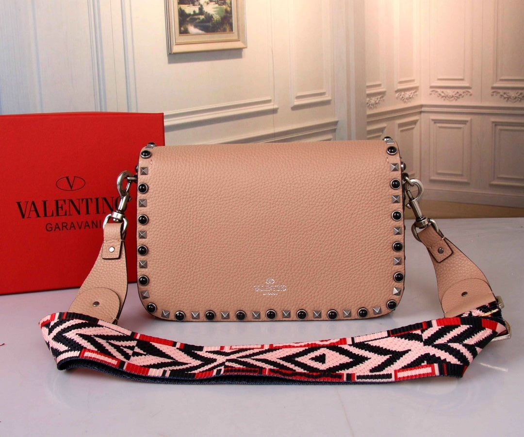 VALENTINO Accordion Calfskin Shoulder Bag