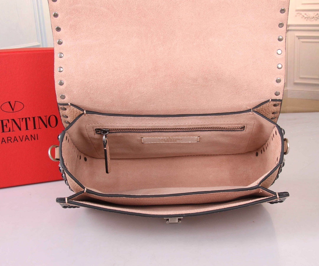 VALENTINO Accordion Calfskin Shoulder Bag