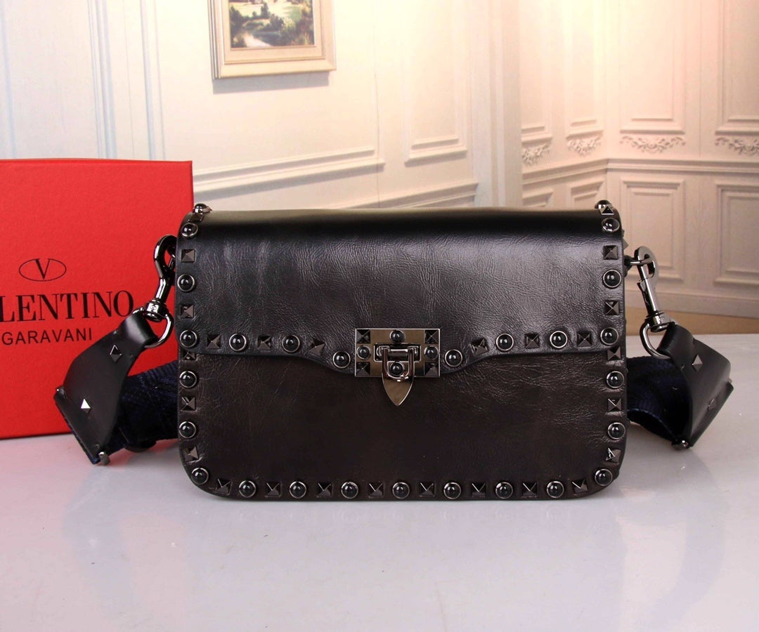 VALENTINO Accordion Calfskin Shoulder Bag