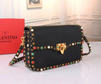 VALENTINO Accordion Calfskin Shoulder Bag