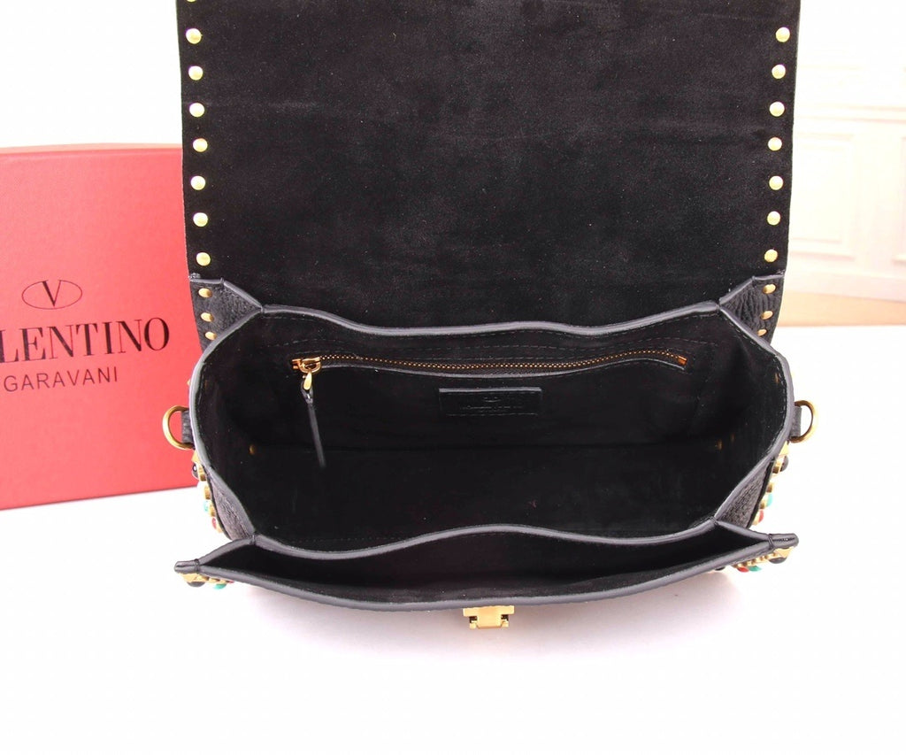 VALENTINO Accordion Calfskin Shoulder Bag