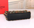 VALENTINO Accordion Calfskin Shoulder Bag