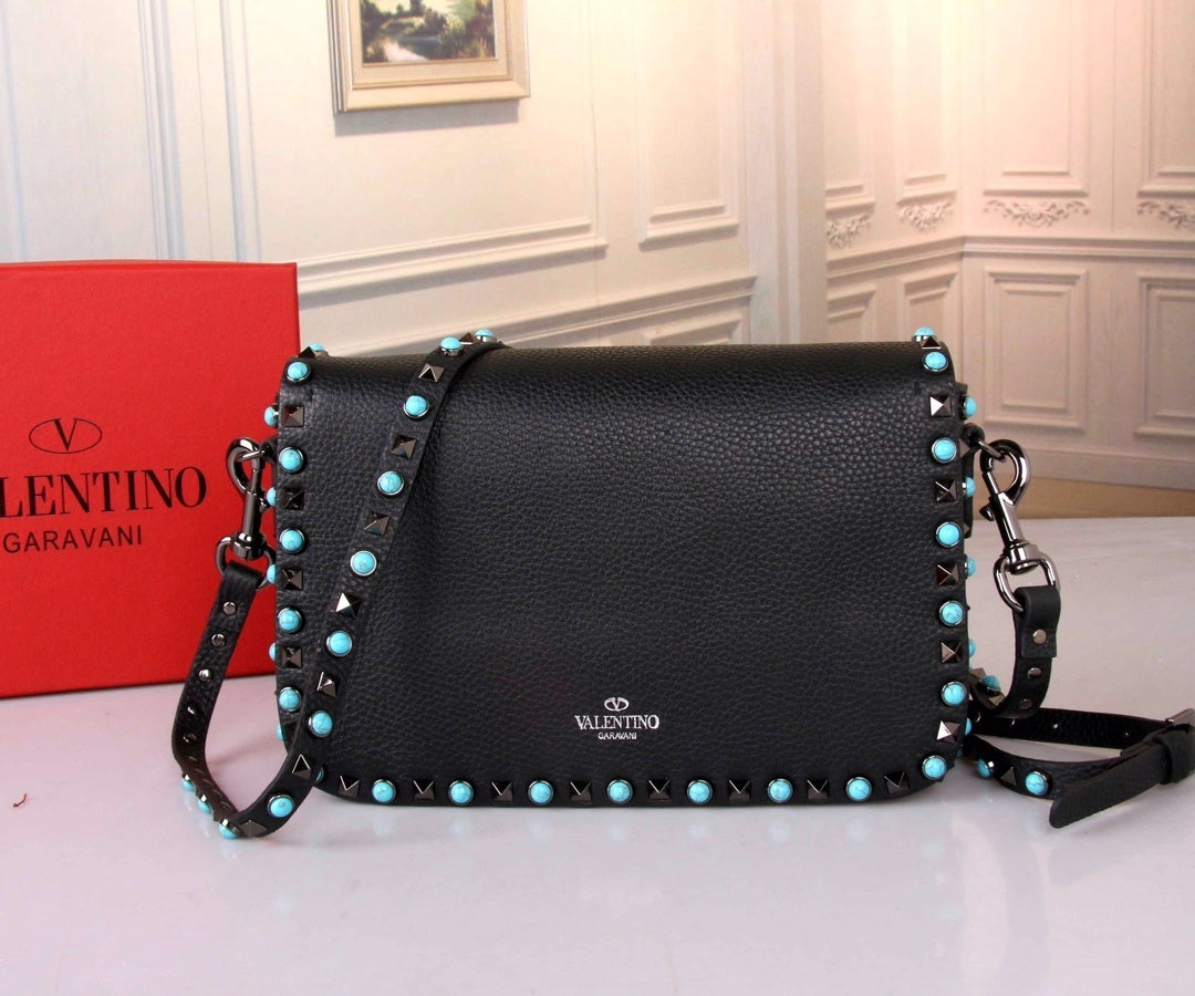 VALENTINO Accordion Calfskin Shoulder Bag