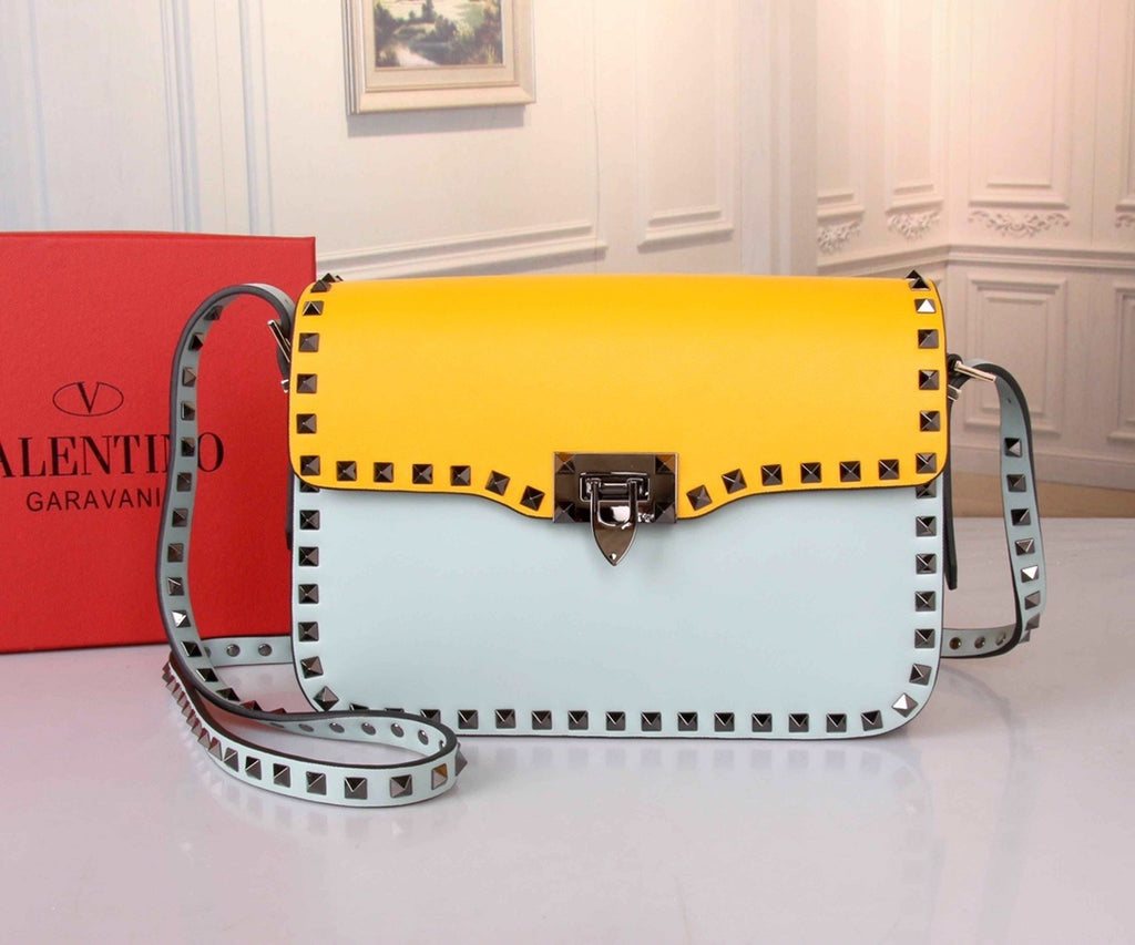 VALENTINO Accordion Calfskin Shoulder Bag