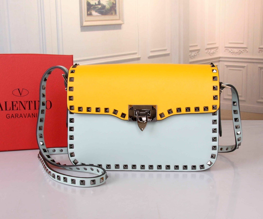 VALENTINO Accordion Calfskin Shoulder Bag