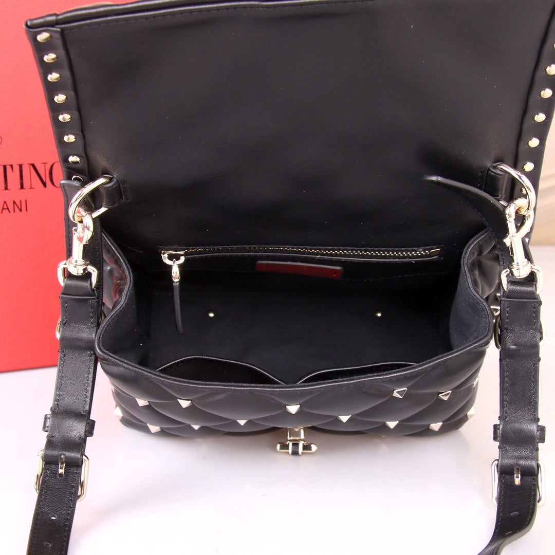 VALENTINO Garavani Candystud Nappa Lambskin Top Handle Bag