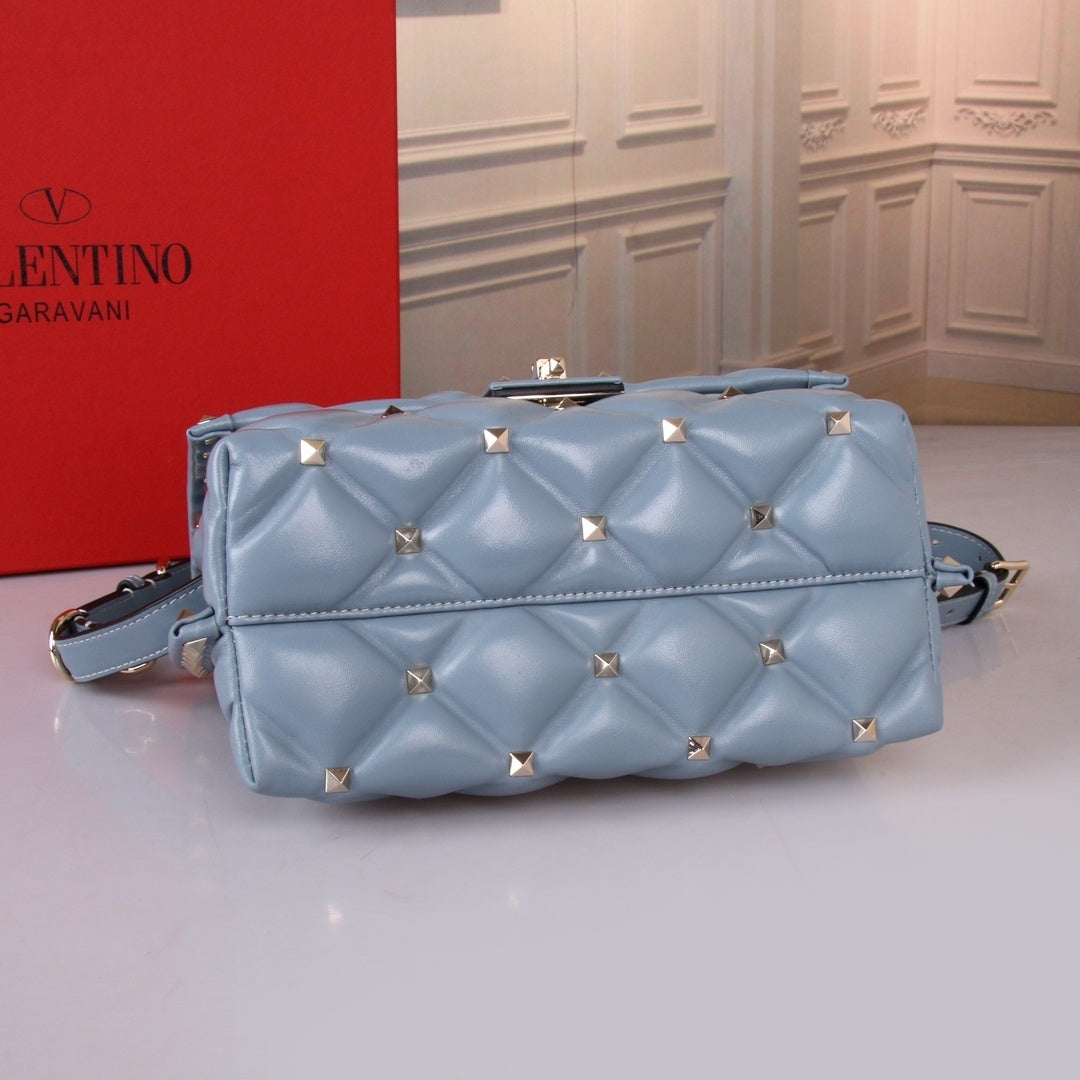VALENTINO Garavani Candystud Nappa Lambskin Top Handle Bag