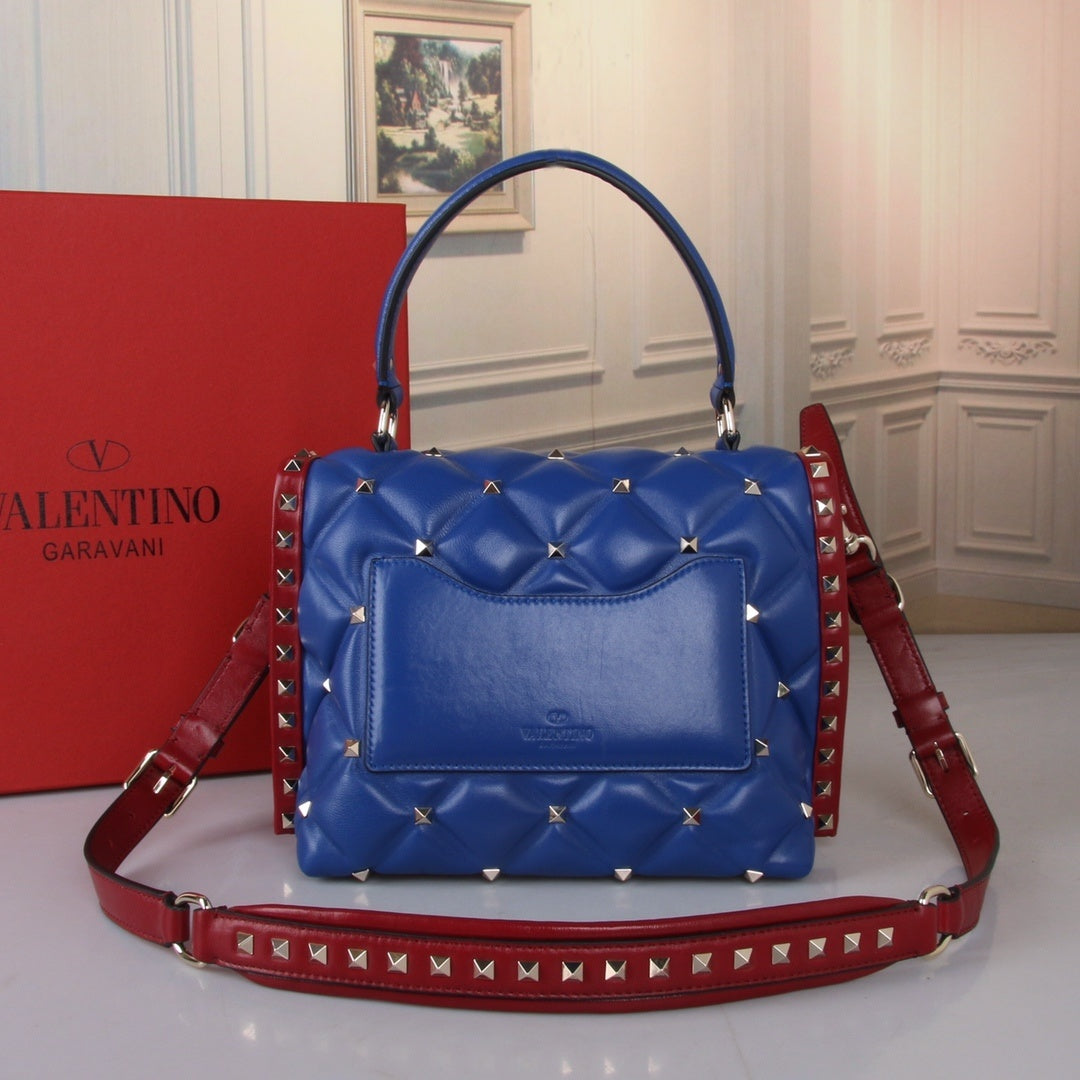 VALENTINO Garavani Candystud Nappa Lambskin Top Handle Bag