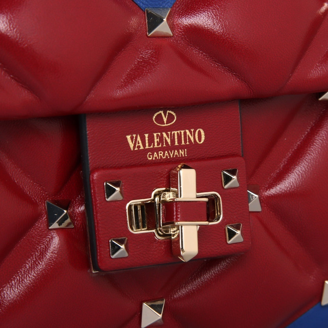 VALENTINO Garavani Candystud Nappa Lambskin Top Handle Bag