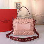 VALENTINO Garavani Candystud Nappa Lambskin Top Handle Bag