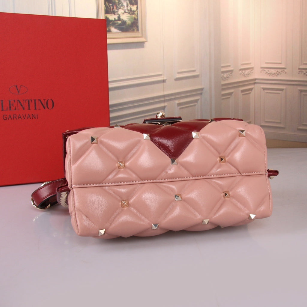 VALENTINO Garavani Candystud Nappa Lambskin Top Handle Bag