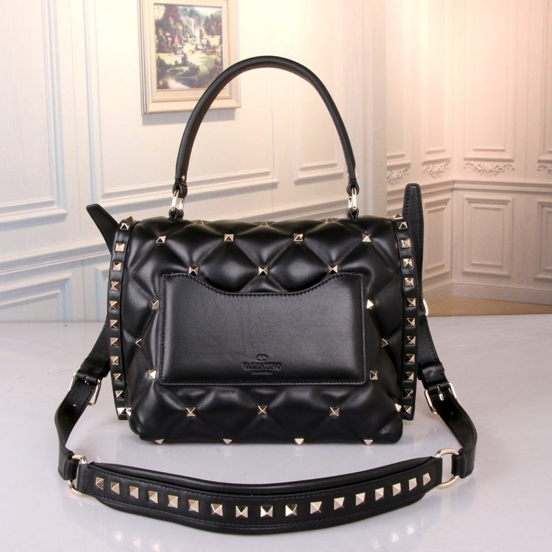 VALENTINO Garavani Candystud Nappa Lambskin Top Handle Bag
