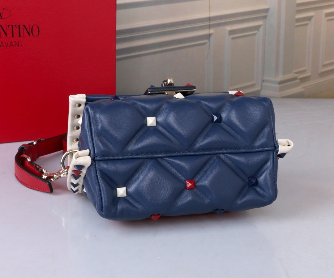 VALENTINO Garavani Candystud Nappa Lambskin Top Handle Bag