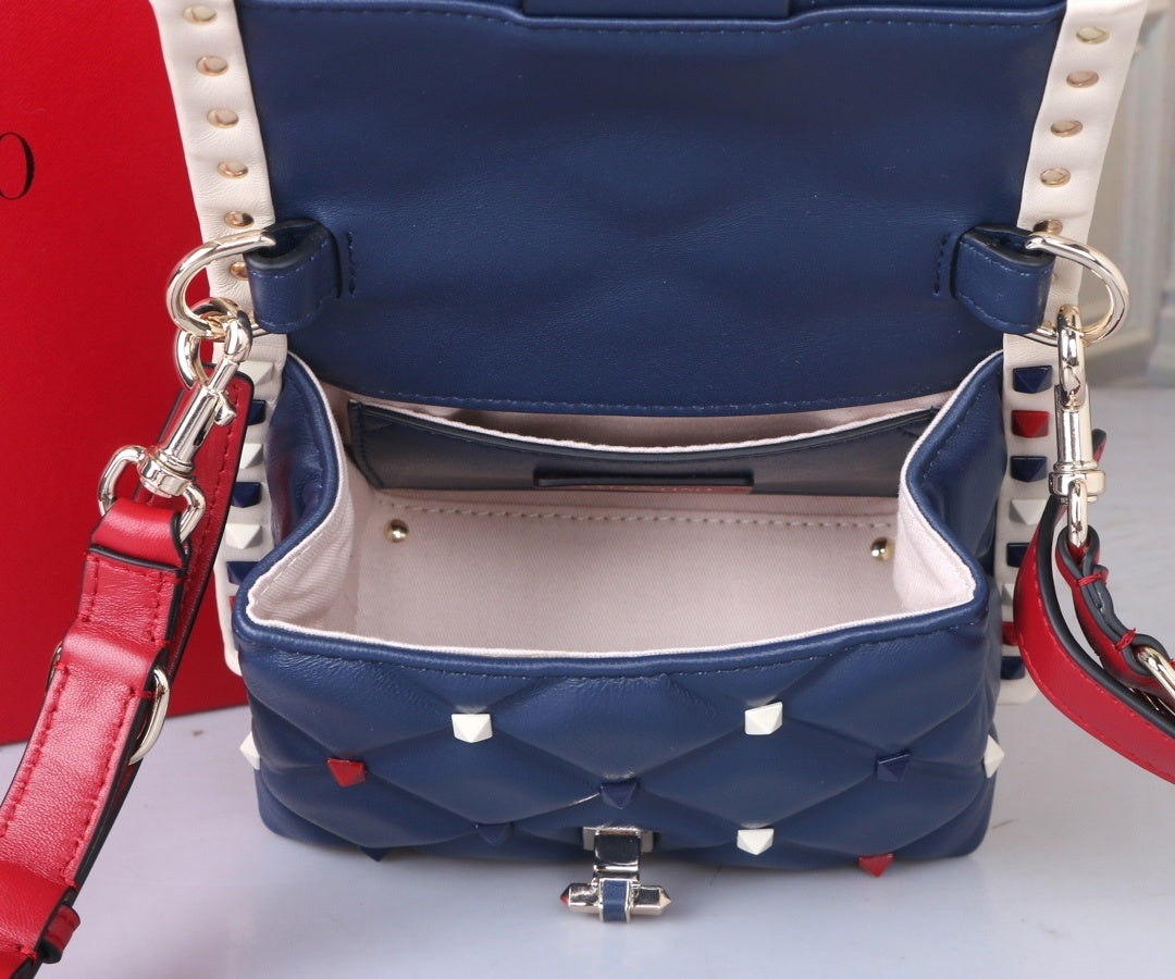 VALENTINO Garavani Candystud Nappa Lambskin Top Handle Bag