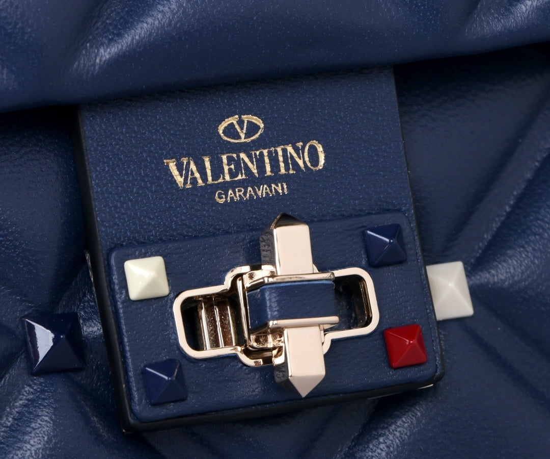 VALENTINO Garavani Candystud Nappa Lambskin Top Handle Bag