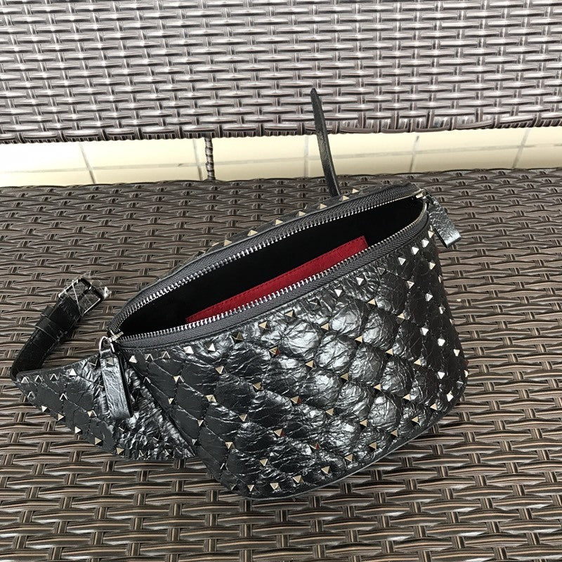 VALENTINO Garavani Free Rockstud Spike Lambskin Belt Bag