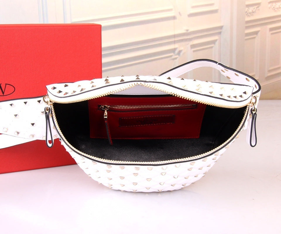 VALENTINO Garavani Free Rockstud Spike Lambskin Belt Bag